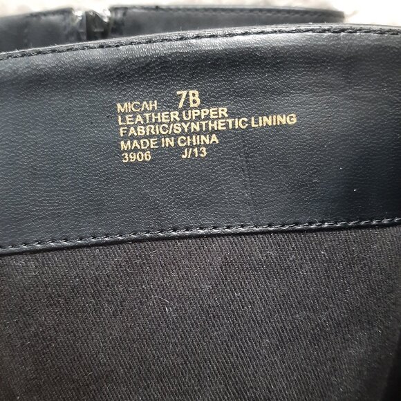 Ralph Lauren Boots MICAH Women's Knee High Tall Riding Black Leather Zipper 7B - Picture 6 of 9